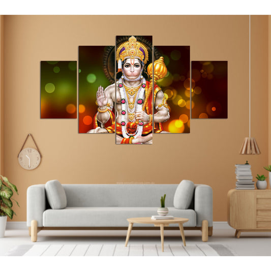 God Hanuman Canvas Print Five Panel